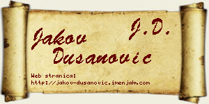Jakov Dušanović vizit kartica